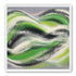Green bands under white spray