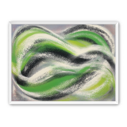 Green bands under white spray
