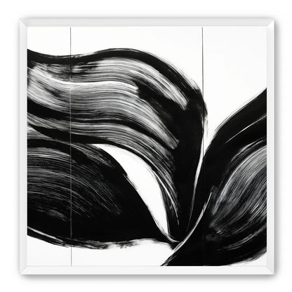 Three petals in black ink