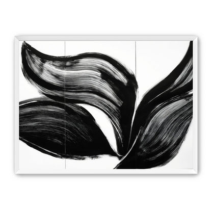 Three petals in black ink