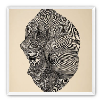 Striped profile on beige