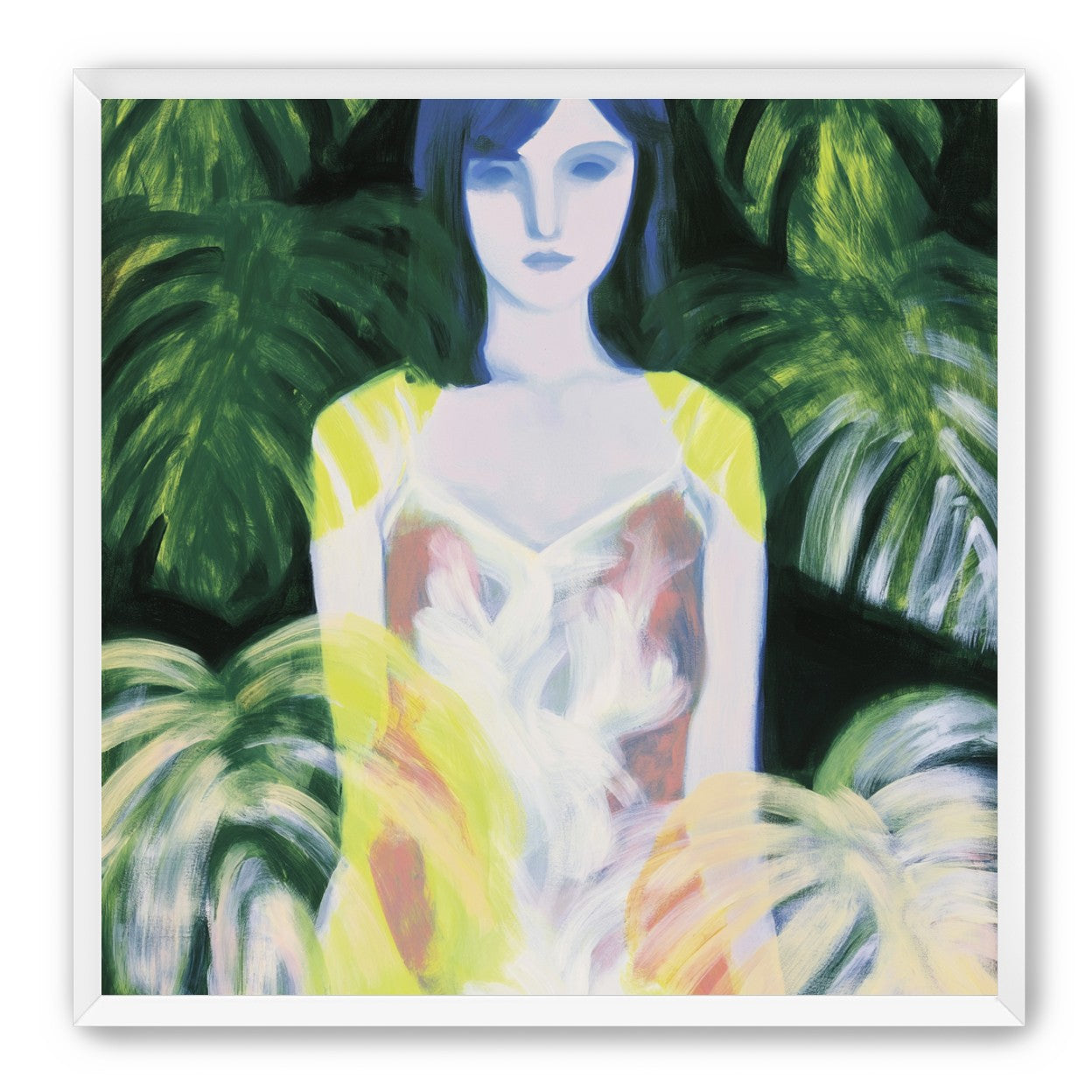 Yellow sleeves in green shade