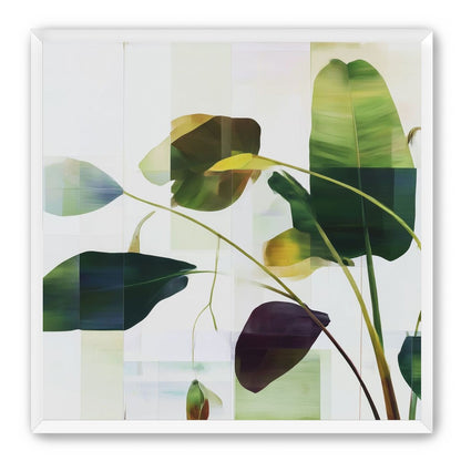 Stems crossing the pale grid