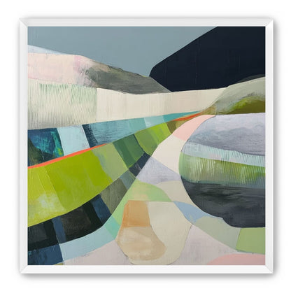 Winding path through hills