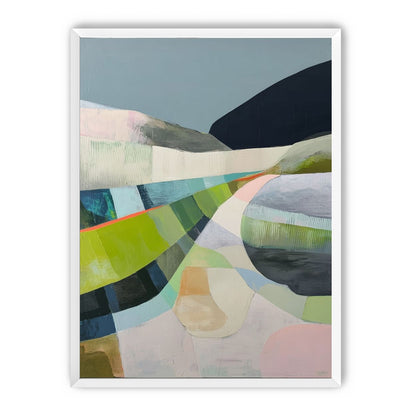 Winding path through hills
