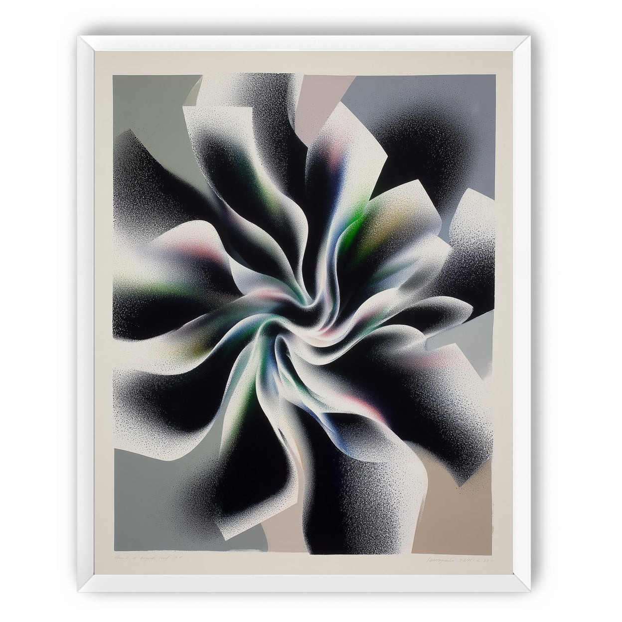Spiral fold within pale blocks