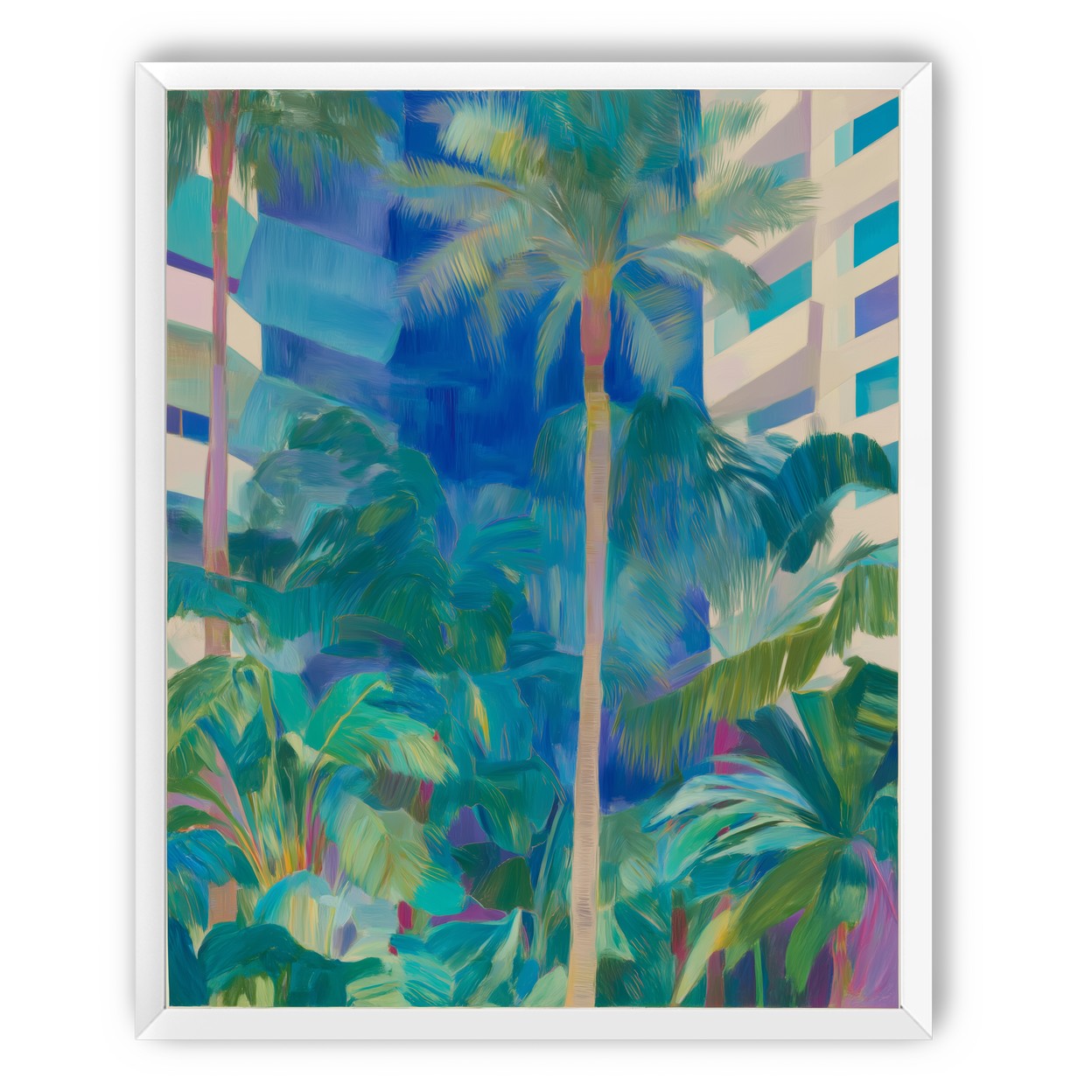 Palm shade between towers