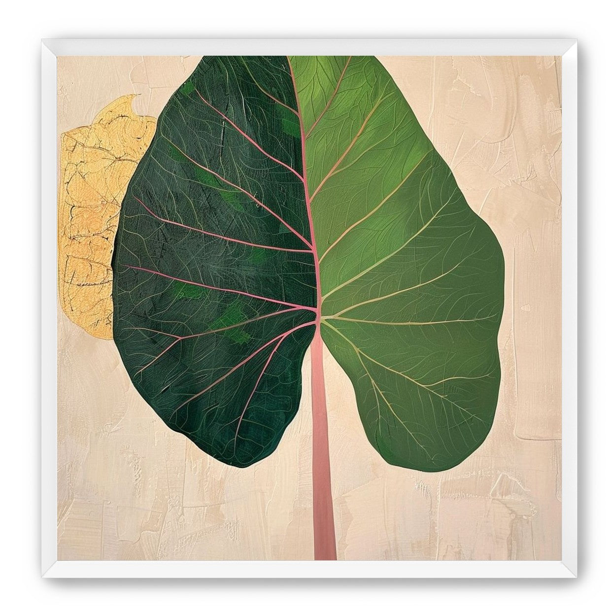 Split green leaf portrait