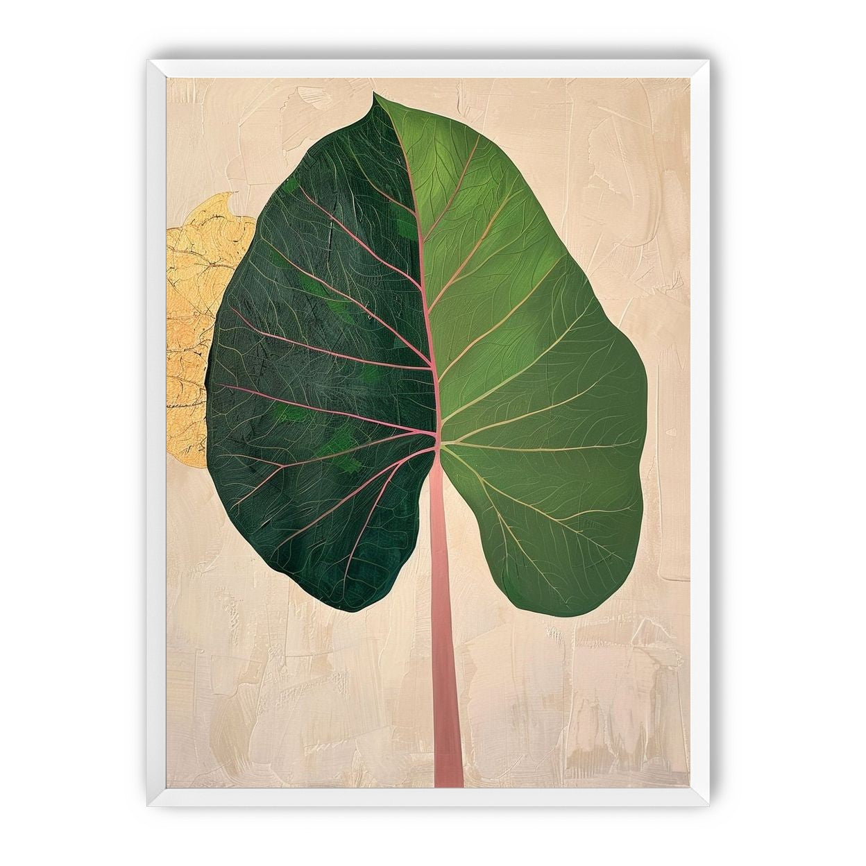 Split green leaf portrait