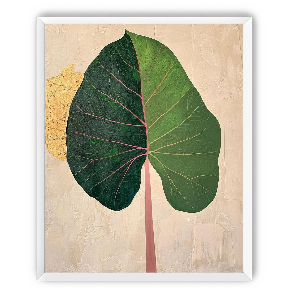Split green leaf portrait