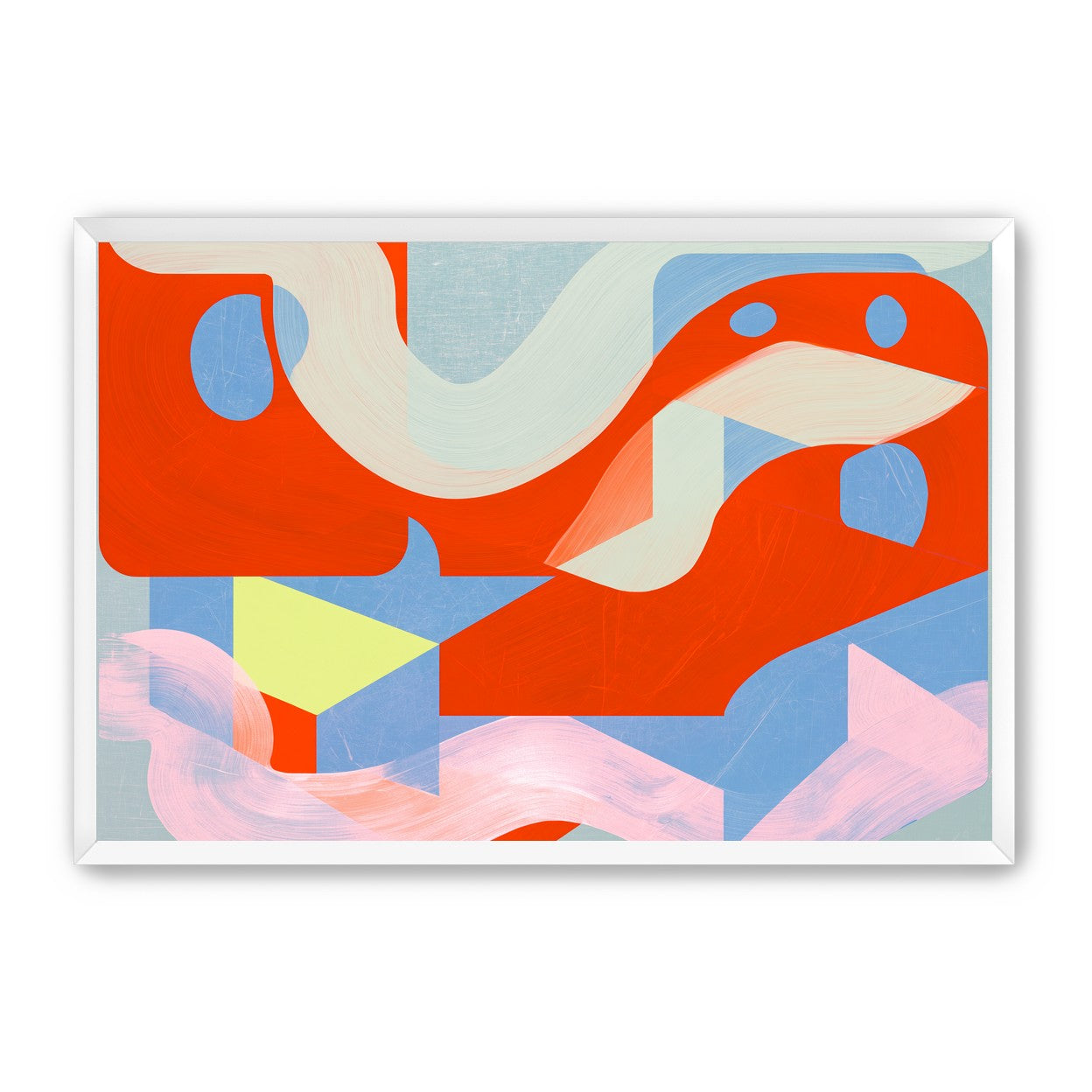 Pale sweep over red blocks