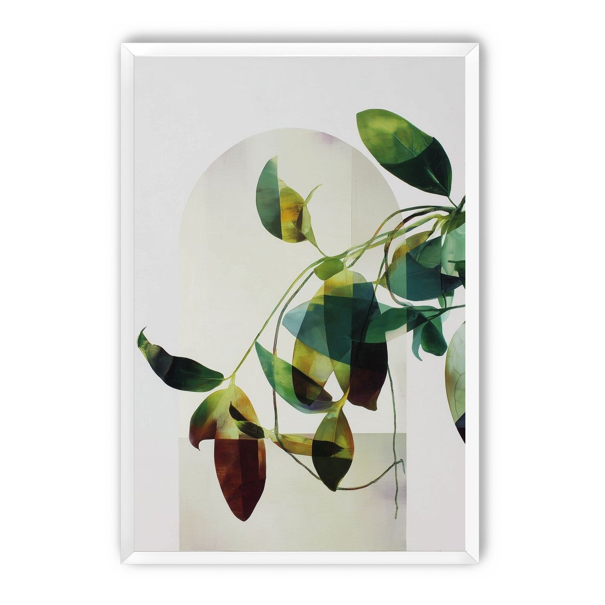 Leaves in a pale halo