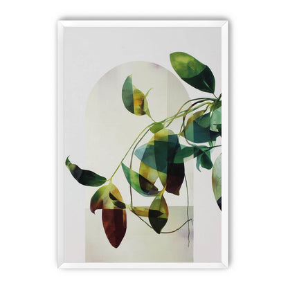 Leaves in a pale halo