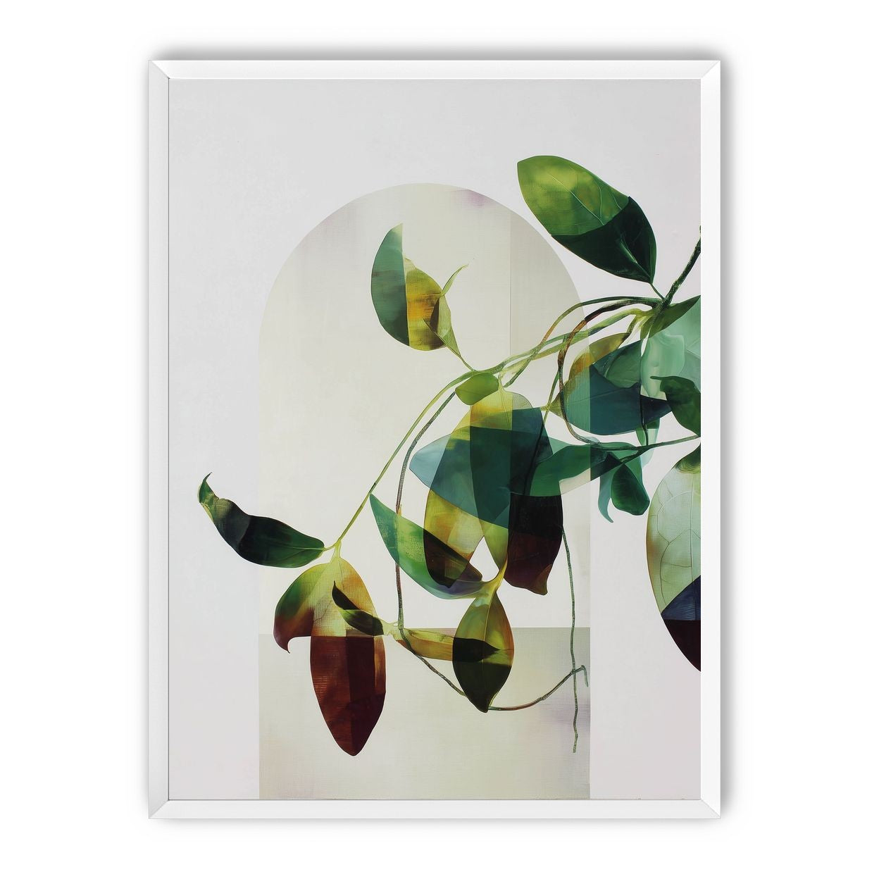 Leaves in a pale halo