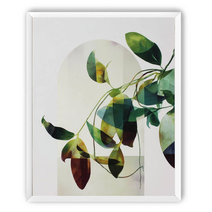 Leaves in a pale halo