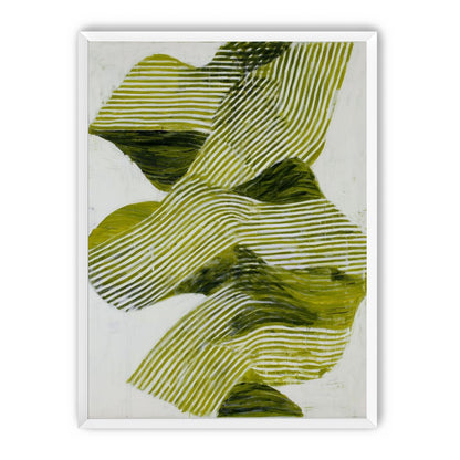 Olive stripes across white