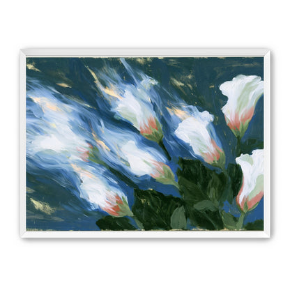 Blue wind through white lilies