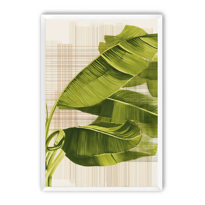 Banana leaves against the grid
