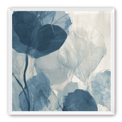 Indigo leaves on paper
