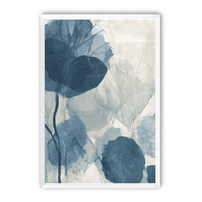 Indigo leaves on paper