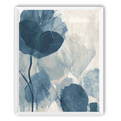 Indigo leaves on paper