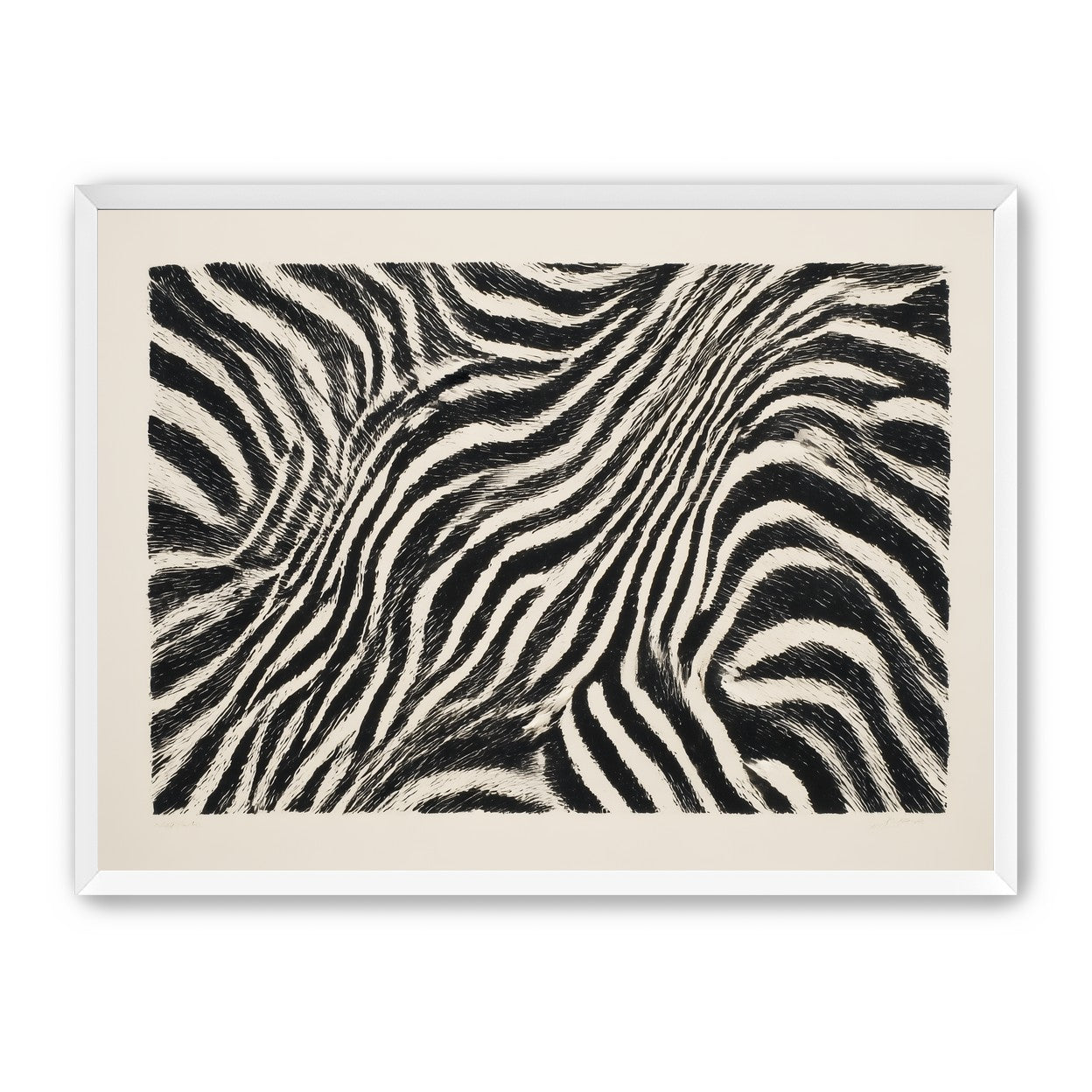 Zebra stripes across the frame
