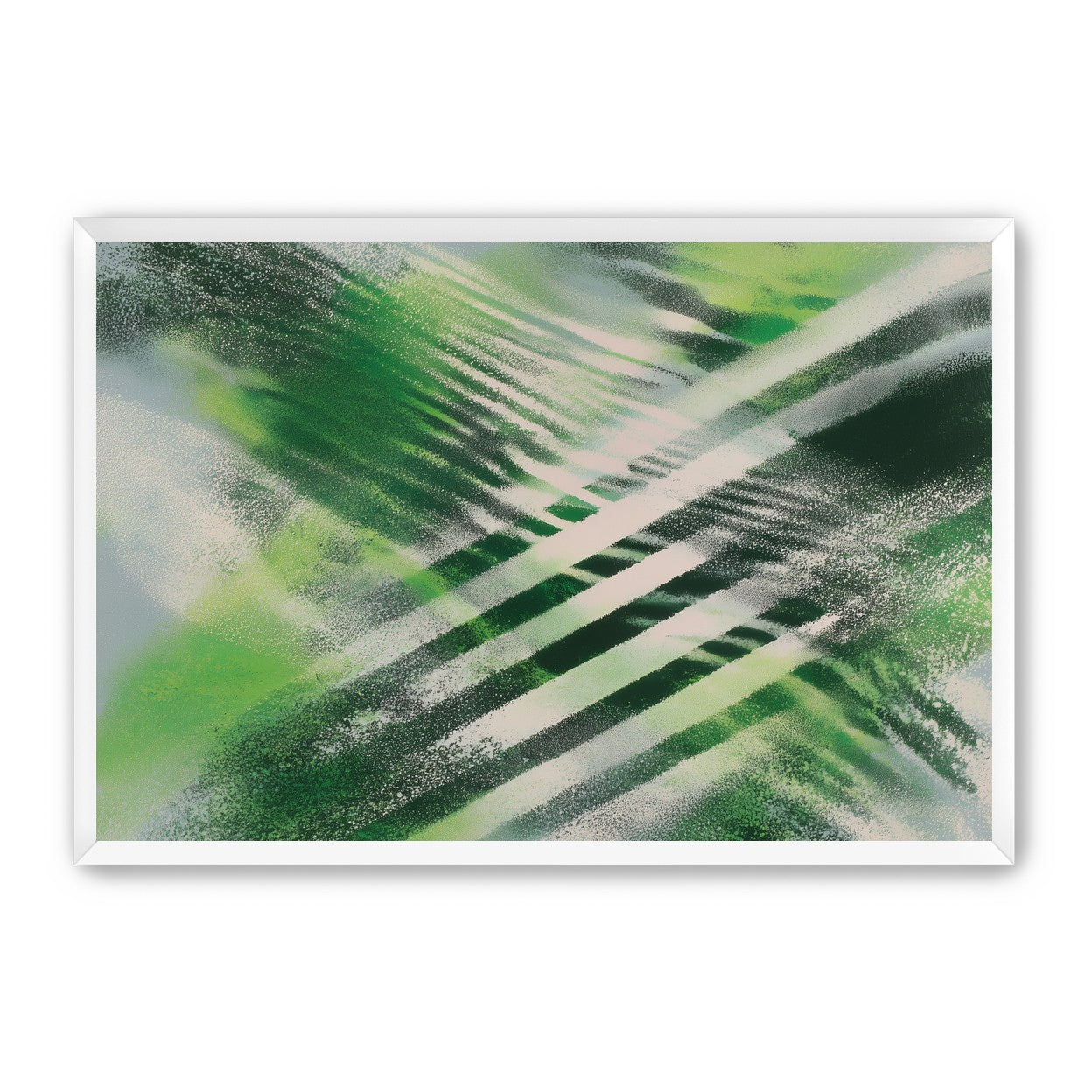 White X across green field