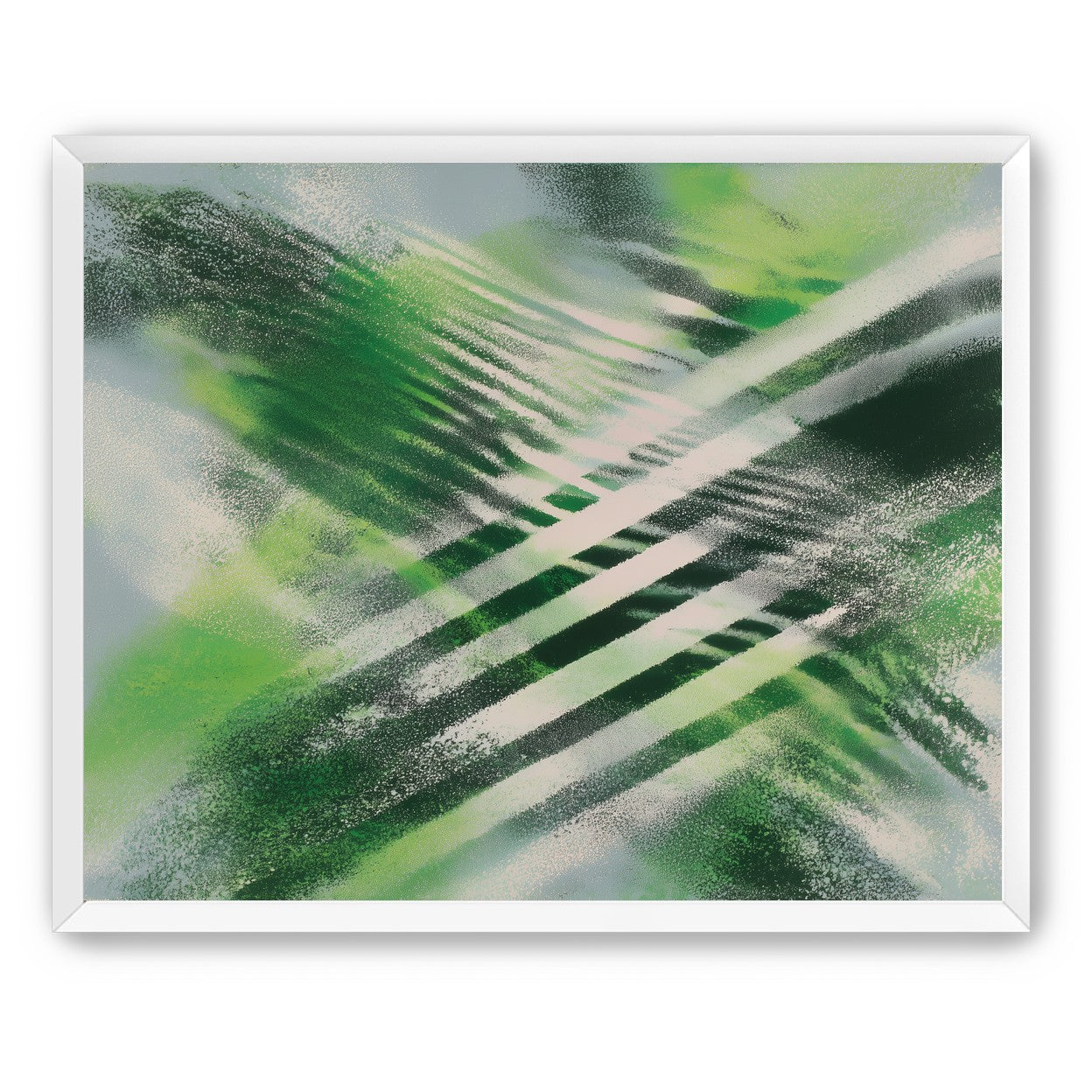 White X across green field