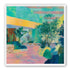 Garden beneath striped light