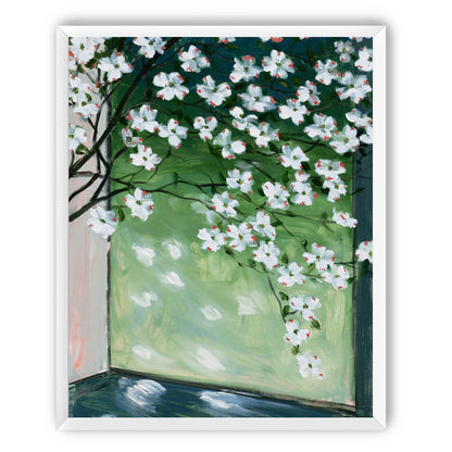 Blossoms at the windowpane