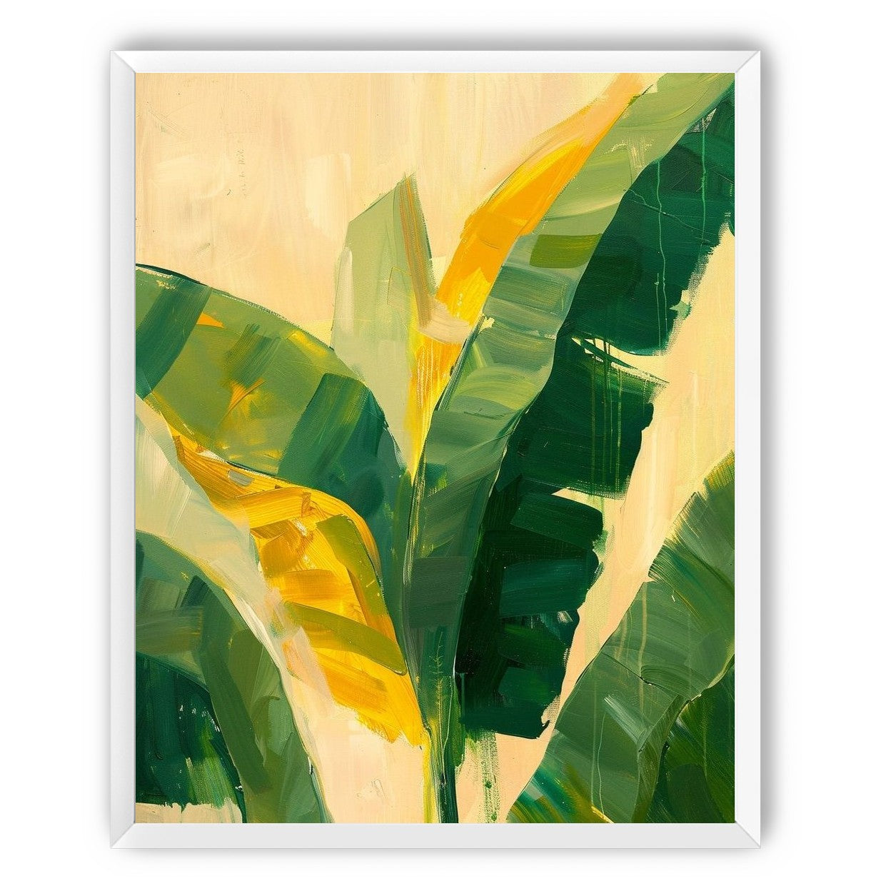 Yellow breaks through green leaves
