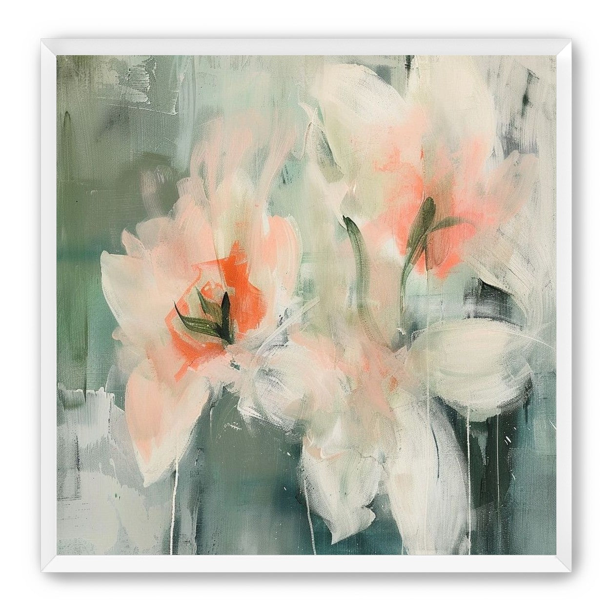 Pale blooms in quiet paint