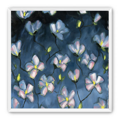 Soft blossoms in blue dusk