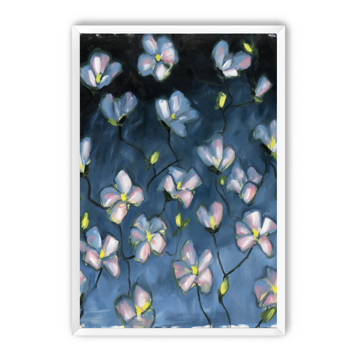 Soft blossoms in blue dusk