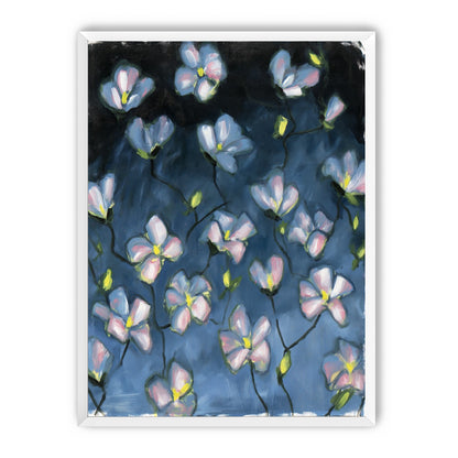 Soft blossoms in blue dusk