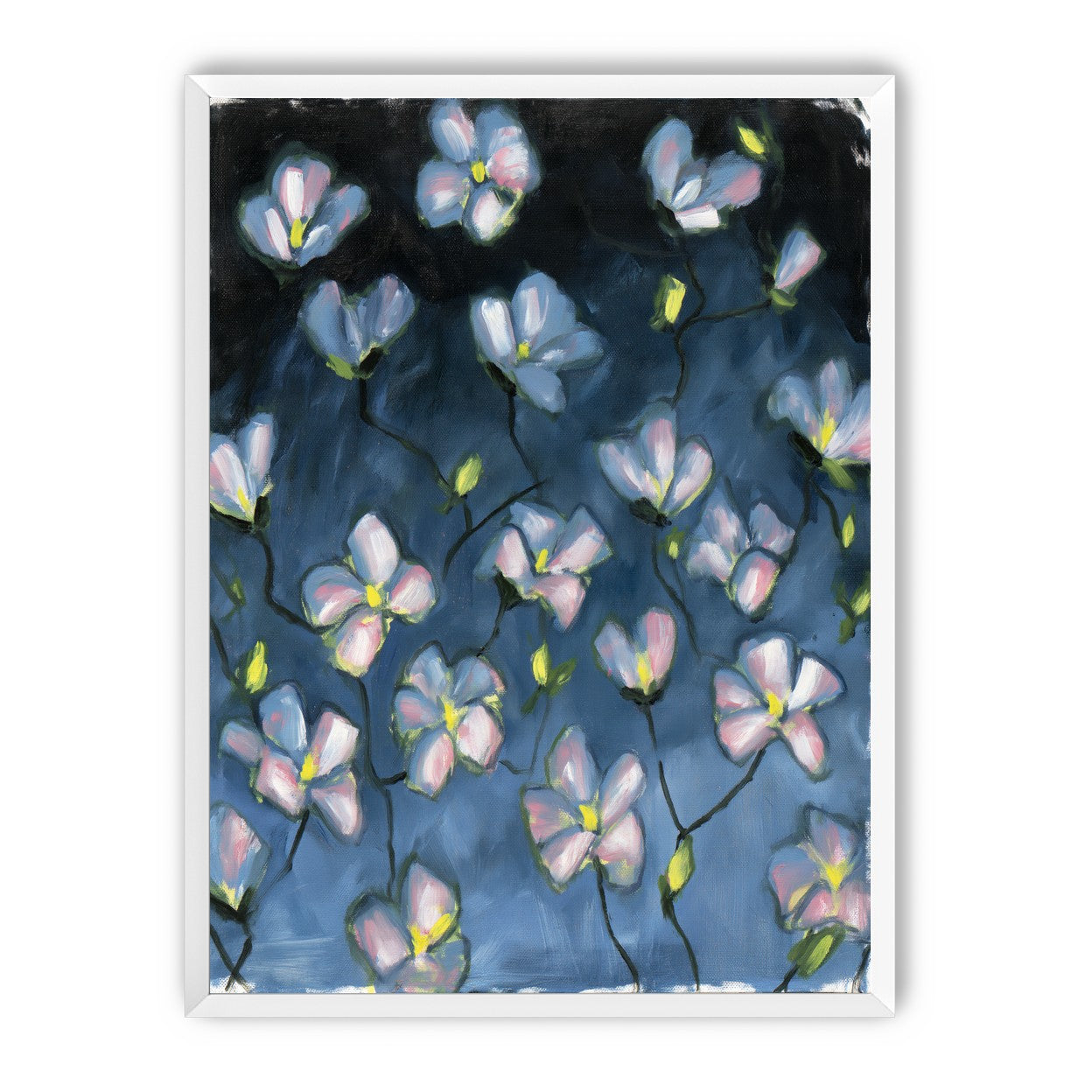 Soft blossoms in blue dusk