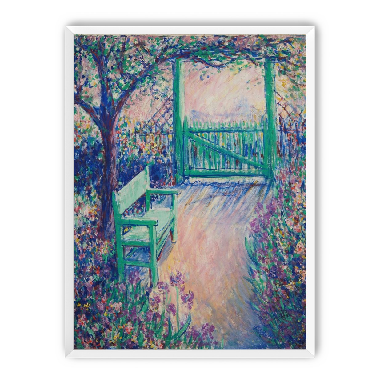 Green chair within the porch