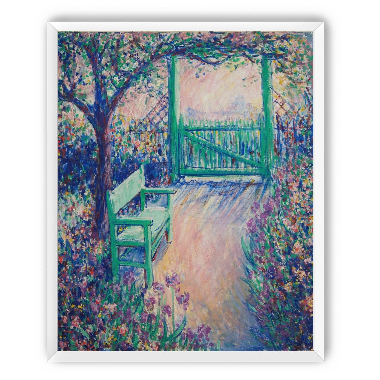 Green chair within the porch