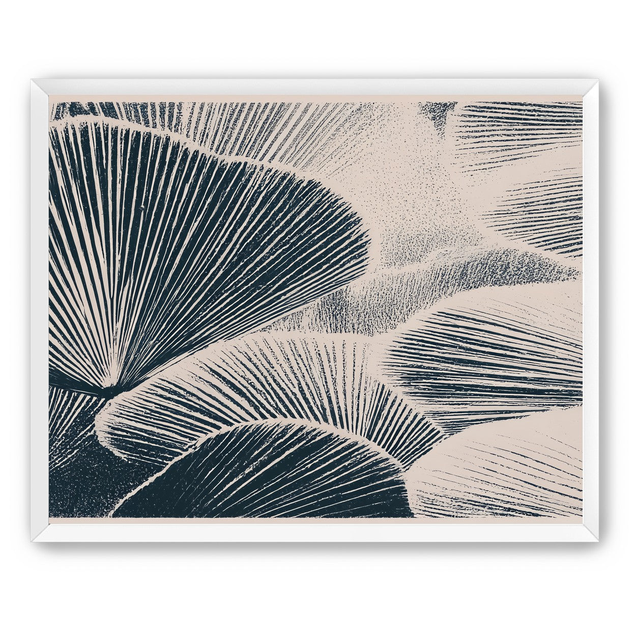 Ink shadows on palm fronds