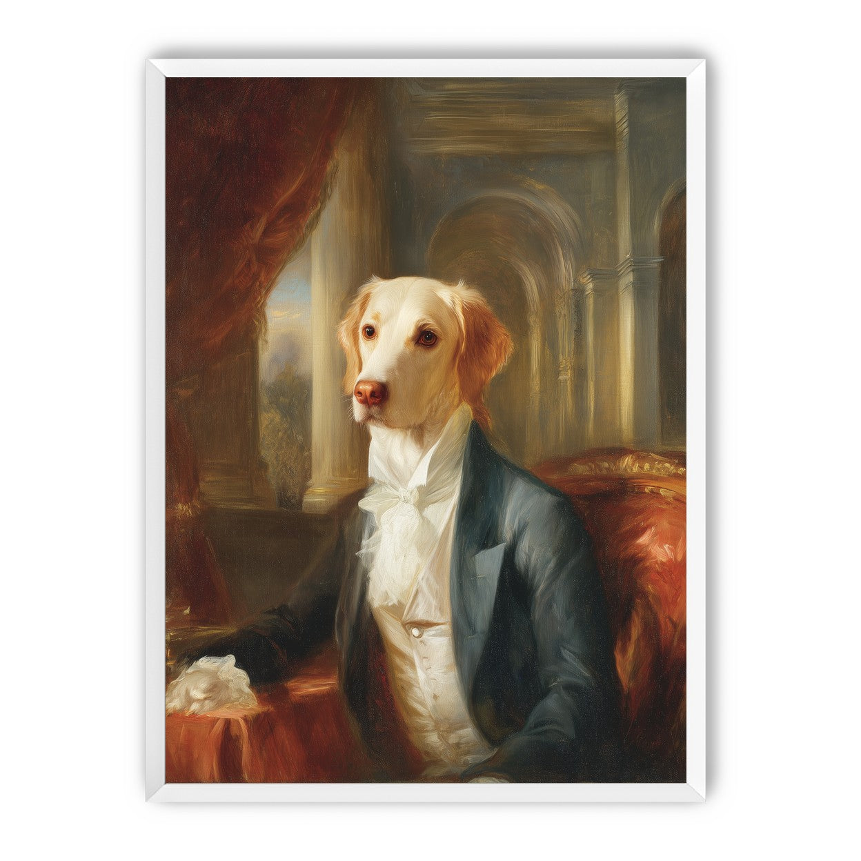 A dog in formal wear