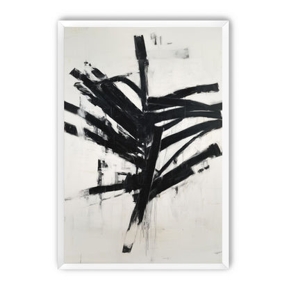 Black mass across white field