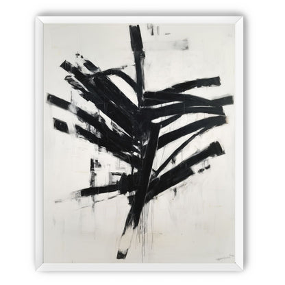 Black mass across white field