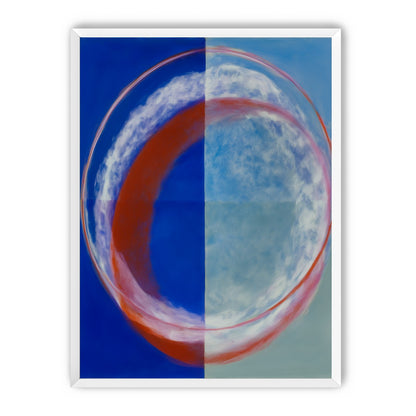 Red rim on divided blue