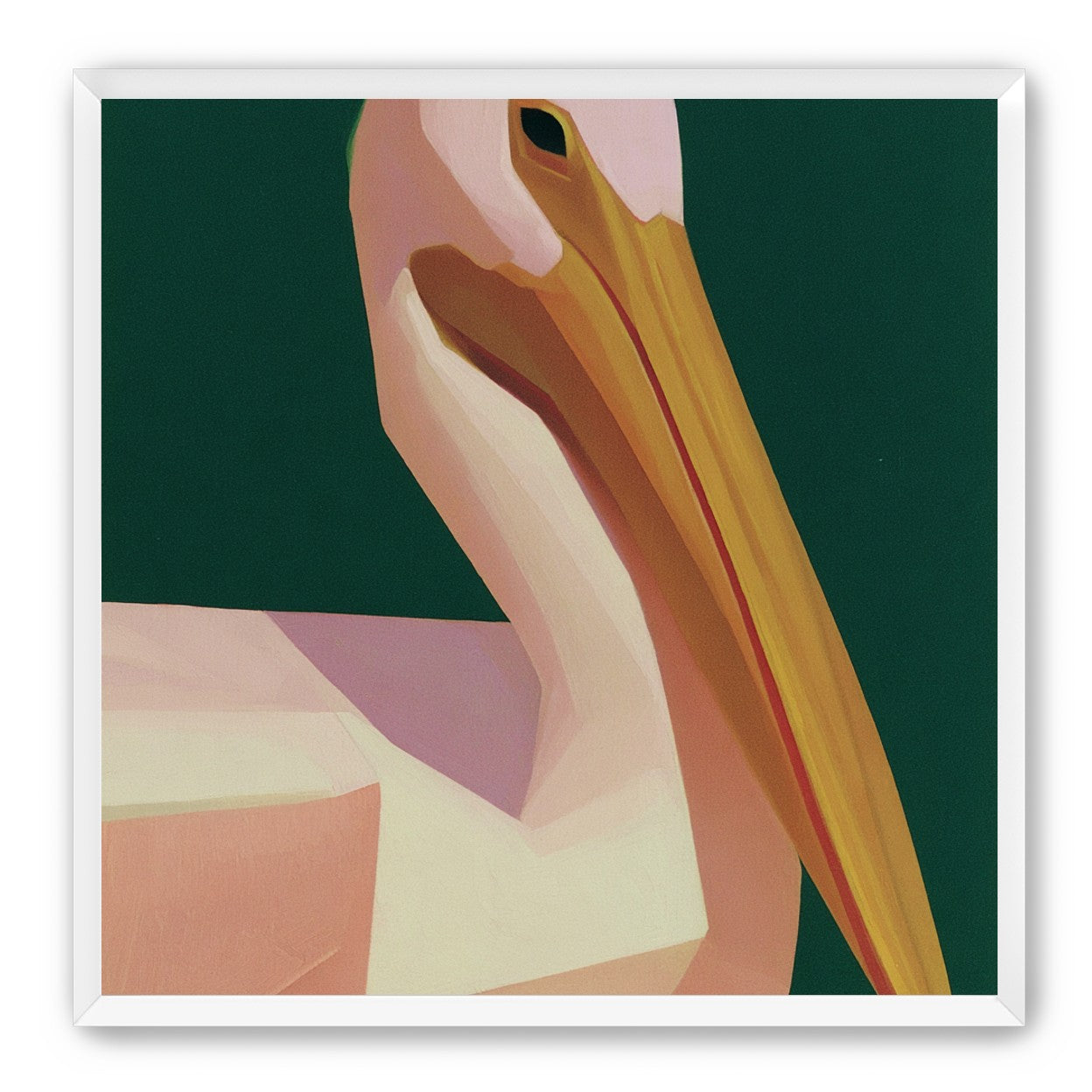 A pelican within green silence