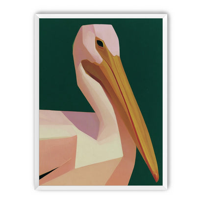 A pelican within green silence