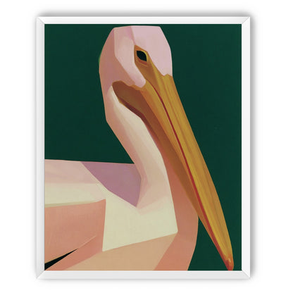 A pelican within green silence