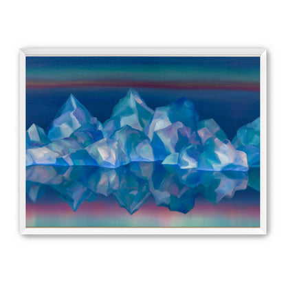 Icebergs in banded twilight