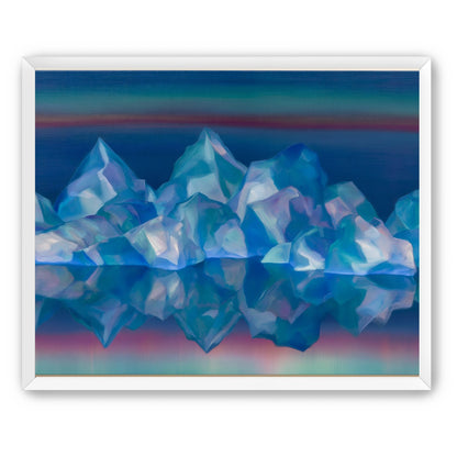 Icebergs in banded twilight