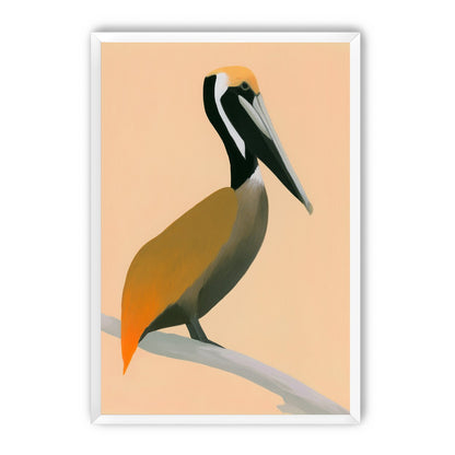 Pelican in peach light
