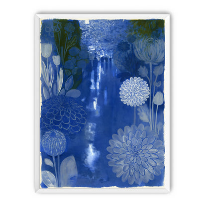 Blue garden night walk